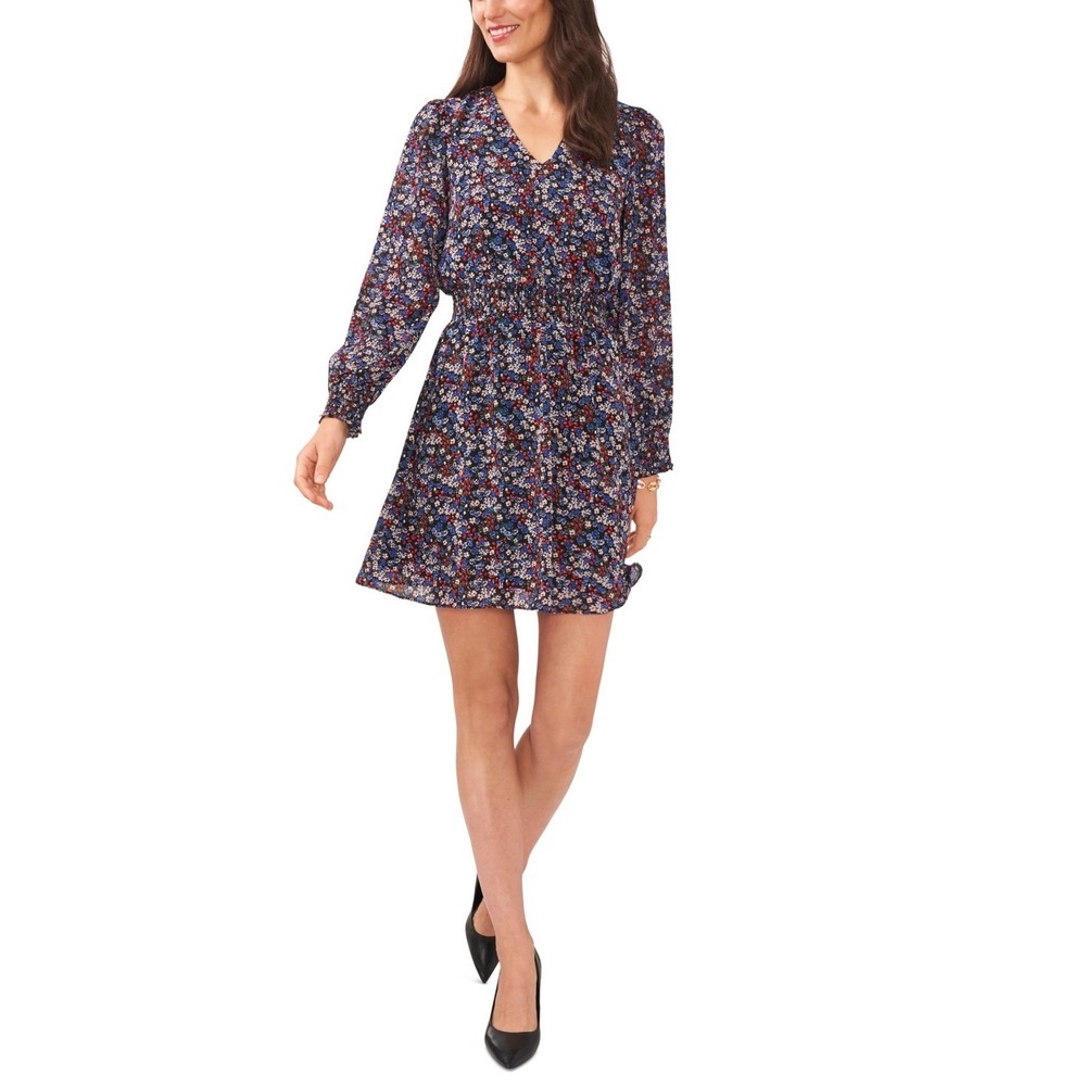 MSK Petites Womens Floral Short Mini Dress Size PM